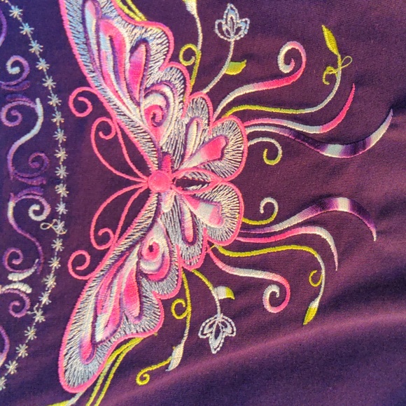 UNIK 2 Piece Butterfly Pant Suit Large - Picture 5 of 10